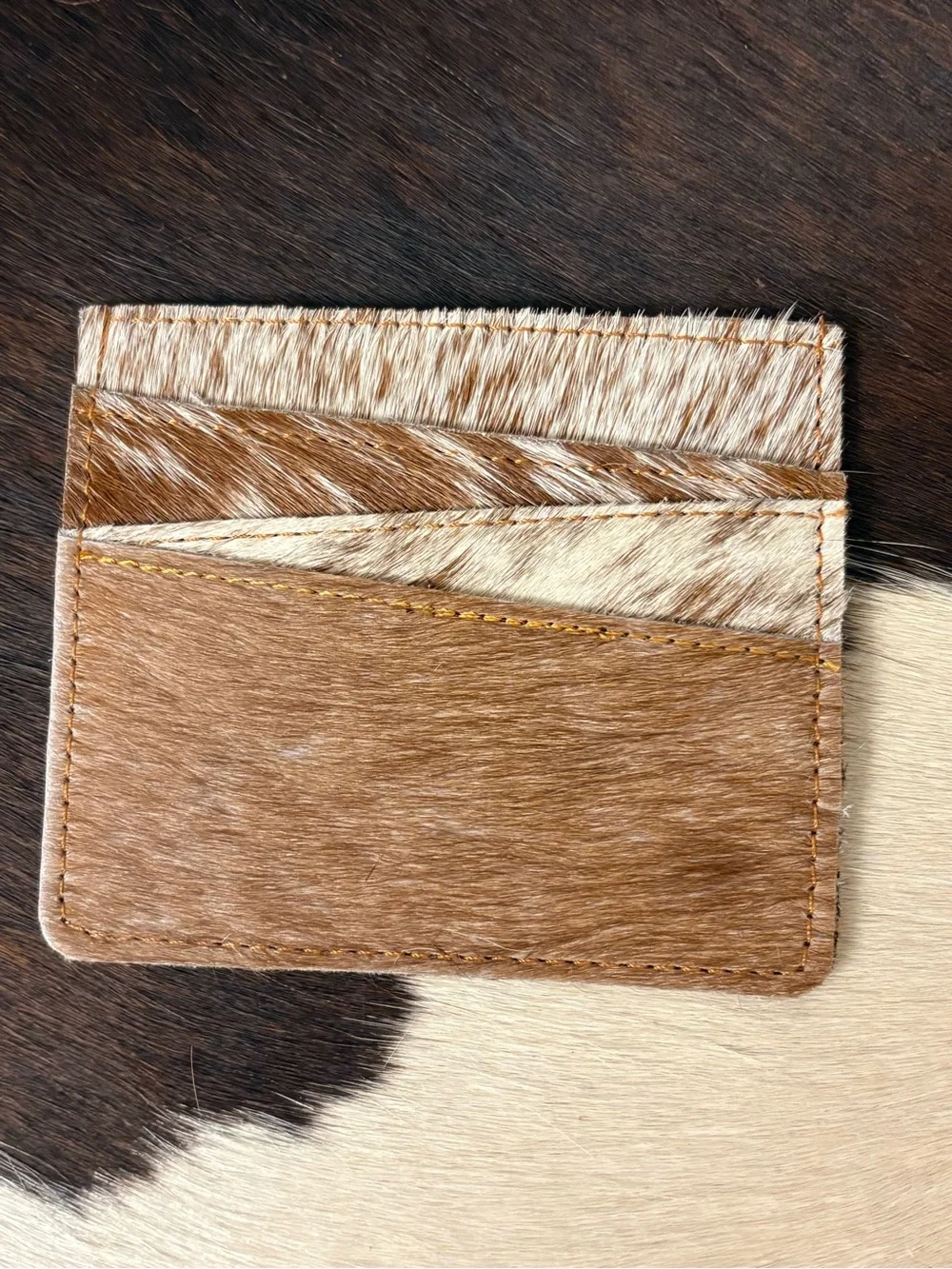 Brown Hair-on Hide Card Wallet